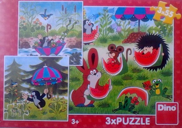 Puzzle Krtek v létě 3x55